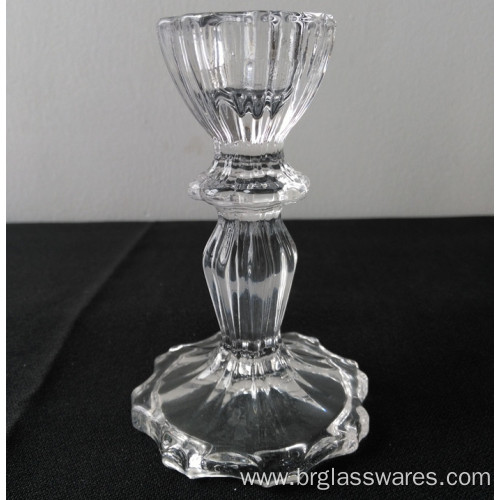 Small Glass Candle Holder for Taper Candle set